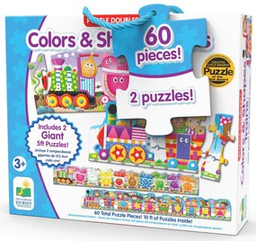 SET 2 PUZZLE-URI TRENUL URIAS CU CULORI SI FORME - THE LEARNING JOURNEY (TLJ109564)