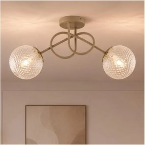 Brilagi - Lustră aplicată STELLA 2xE27/60W/230V bej/auriu