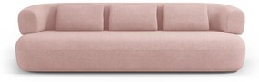 Canapea Jenny cu 4 locuri si tapiterie boucle, roz