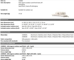 Canapea pentru exterior design LUX Laguno