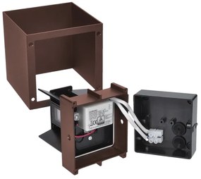 Brilagi - Aplică de exterior CUBE LED/6W/230V maro IP54
