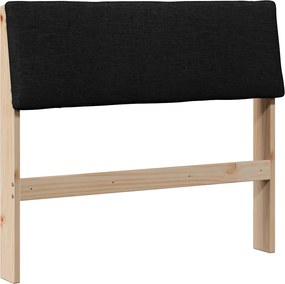 vidaXL Tăblie tapițată Negru 100 cm Lemn de pin masiv