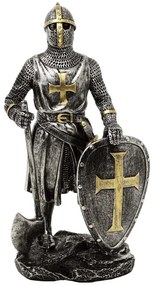 Statueta Cavaler Medieval Templier cu Topor 18 cm