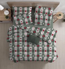 Lenjerie de pat din bumbac CHRISTMAS SOCKS verde Dimensiune lenjerie de pat: 70 x 90 cm | 140 x 220 cm