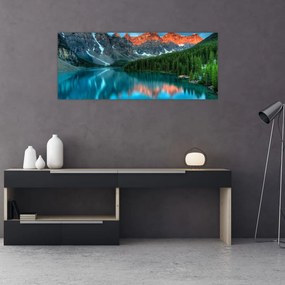 Tablou - Lac turcoaz (120x50 cm)
