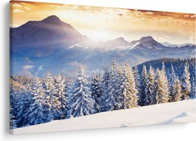 Tablou - Peisaj montan în timpul iernii (90x60 cm)