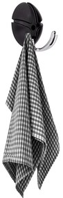 Cârlig negru/argintiu lucios de montat pe perete din plastic Tick – Spinder Design