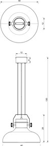 Lustră pe cablu HELSING 1xE27/60W/230V crom mat