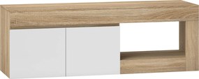 HOMCOM Dulap pentru TV de 60" cu Dulăpior, 2 Uși și Raft Deschis, Mobilier TV din Lemn, 140x40x48 cm, Lemn Natural | Aosom Romania