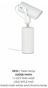 Veioza, Lampa de birou alba RESI