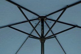 Umbrela de gradina cu brat pivotant albastru petrol din poliester si metal, ∅ 270 cm, Kalife Bizzotto