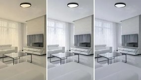 Plafonieră LED dimmabilă ILVI LED/45W/230V 2700-6500K Ø 50 cm negru/alamă + telecomandă inclusă