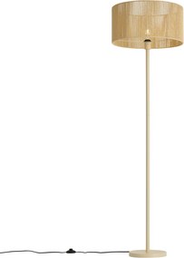 Lampă de podea bej cu abajur din sfoară de hârtie 50/50/25 - Simplo