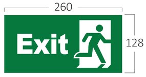 Autocolant EXIT+usa, pentru lampi BC14-01100, Braytron