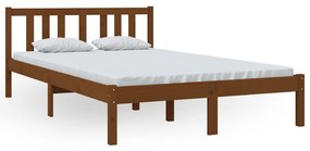 814882 vidaXL Cadru de pat, maro miere, 120x200 cm, lemn masiv de pin