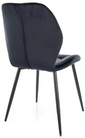 Scaun Rick velvet negru/negru Blu19