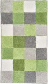 Kleine Wolke Caro covor de baie 120x70 cm dreptunghiular alb-gri-negru-verde-mix culori 5426617225