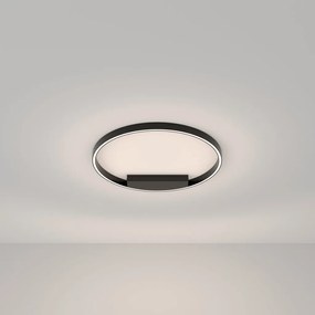 Plafoniera LED design modern Rim negru 60cm, 4000K