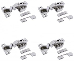 Set 4 balamale aruncatoare IFL Clip pentru usi de mobilier aplicate | semiaplicate | incadrate, amortizare la inchidere, placute cu reglaj 3D incluse