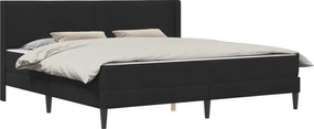 vidaXL Cadru de pat cu saltea Negru 180 x 200 cm Catifea