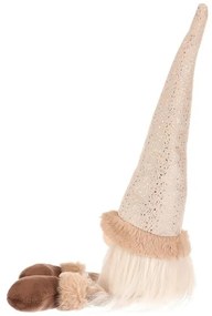 Decorațiuni de Crăciun Spiriduș cu picioareleatârnând, înălțime 40 cm, bej/maro, 40 cm