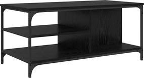 vidaXL Masă de cafea Stejar Negru 100 x 50 x 45 cm Lemn compozit