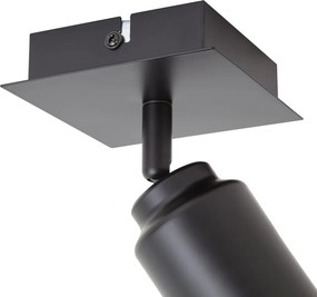 Spot de baie modern negru pătrat IP44 - Ducha