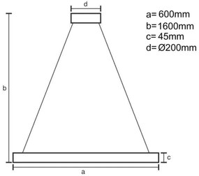Lustră LED dimabilă pe cablu LED/85W/230V 3000-6500K + telecomandă