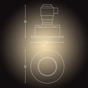 Philips - Set 3x LED lămpi baie dimabile 1xGU10/5W/230V IP44 + DO