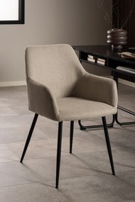 MAZZONI EXPORT VERA Bej (material Basel 24) - SCAUN MODERN ADÂNC TAPIȚAT PENTRU SALON/LIVING LOFT