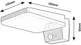 Rabalux 77078 - Lampă solară LED de perete LASSET LED/4,4W/3,7V IP54 negru