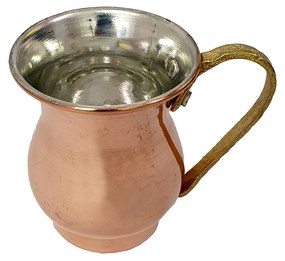 Canita din cupru cu toarta lucrata manual 180 ml CTR33