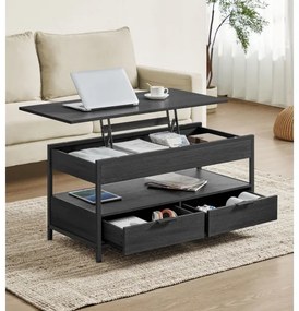 Măsuță de cafea NYRO cu blat rabatabil, neagră