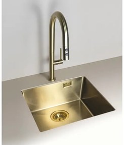 Baterie de chiuvetă cu cap de duș detașabil Deante BQO_R72M OLFATO auriu periat