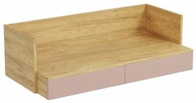 Birou modular Mobius S2 natur/roz – H38