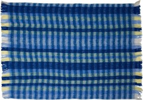 Pătură albastră din amestesc de lână 140x200 cm Loom – Hübsch