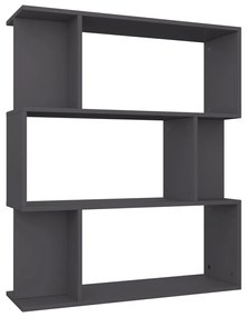 800083 vidaXL Bibliotecă/Separator cameră, gri, 80x24x96 cm, PAL