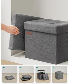 Taburet SULTAN, 30 x 30 cm, gri