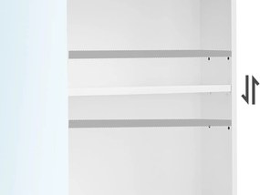 Masuta de toaleta cu oglinda LUNAVI 70x40 cm, alb