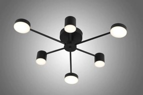 Lustră LED cu Telecomandă, 54W,Negru