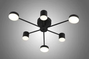 Lustră LED cu Telecomandă, 54W,Negru