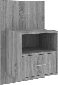 vidaXL Noptieră de perete, gri sonoma