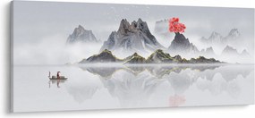 Tablou - Munții în ceață (120x50 cm)