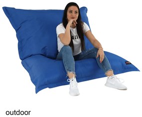 Fotoliu tip sac, material textil albastru, GETAF