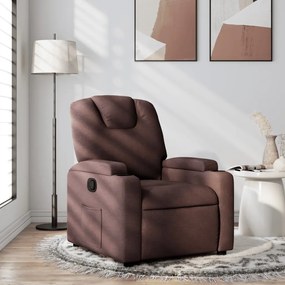 vidaXL Fotoliu rabatabil, maro închis, material textil