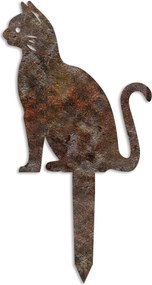 Decoratiune gradina CAT A-02, maro, metal, 20x23 cm