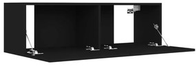 Comoda TV, negru, 100 x 30 x 30 cm, PAL 1, Negru, 100 x 30 x 30 cm