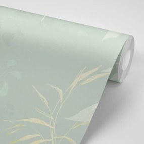 Tapet natura moartă plante abstracte în verde