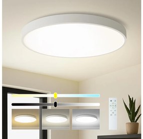 Brilagi - Corp de iluminat LED dimabil pentru piscină SMART, 128W, 230V, diametru 100 cm, Wi-Fi Tuya, alb + telecomandă