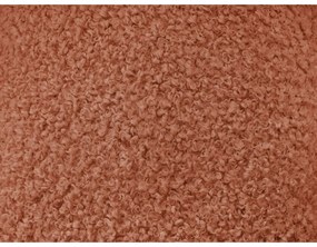 Canapea cărămizie cu tapițerie din țesătură bouclé 232 cm Hippolyte – Bobochic Paris